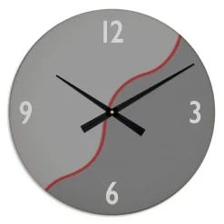 ARTland XXL GLas Wanduhr Quarzuhr - Schwarzer Zeiger Trennung Der Grautöne Größe: 50x50 Cm