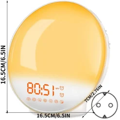 Jesunfuzhu Lichtwecker, Tageslichtwecker, Sonnenaufgang Sonnenuntergang Simulation, Wecklicht Mit Zwei Alarmen, 20 Helligkeitsstufen, Schlummerfunktion, 7 Naturgeräuschen Und FM Radio Für Erwachsene Und Kinder -Kaufland Geschäft b350ad435dee67552f661094aaaaeeb7