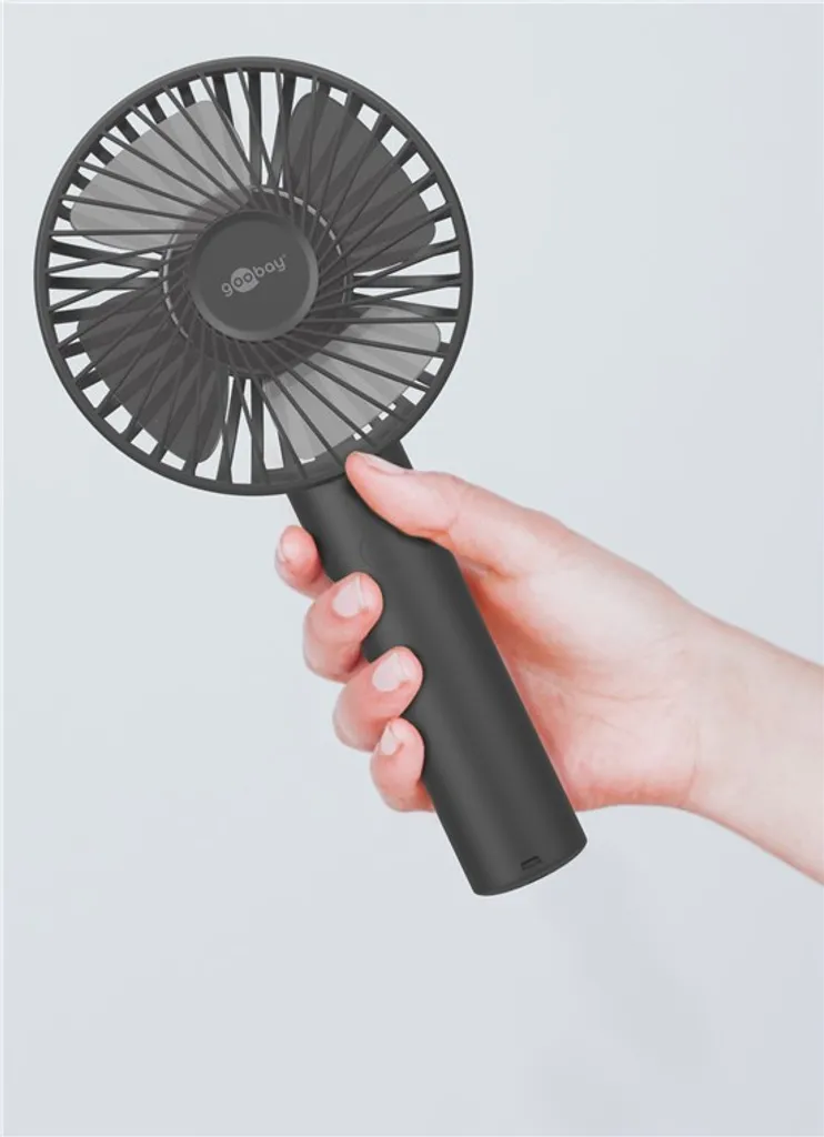 Goobay tragbarer Handventilator mit Standfuß - geräuschlos, wiederaufladbar - mit Akku (2000mAh) und Ladekabel, schwarz Goobay Tragbarer Handventilator Mit Standfuß - Geräuschlos, Wiederaufladbar - Mit Akku (2000mAh) Und Ladekabel, Schwarz -Kaufland Geschäft b433efc7d8c94241fd84f59fa7dc7f21