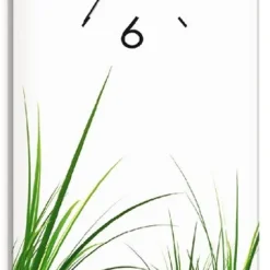 ARTland Glas Wanduhr Quarzuhr - Schwarzer Zeiger 3D Steine Größe: 20x60 Cm