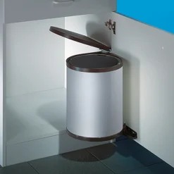 WESCO Rondo Einbau-Abfallsammler 340 X 470 X 285 Mm 13L, Silberfarbig