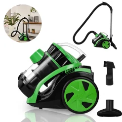 Wolketon Staubsauger Beutellos 900 Watt Bodenstaubsauger Leise Fuer Hart- Und Teppichboeden,aeusserst Effizienter HEPA-Filter, Niedriger Stromverbrauch 3.0L