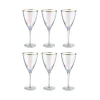 BUTLERS SMERALDA 6x Weingläser Mit Goldrand 400ml