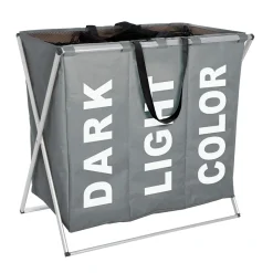 Wenko Wäschesammler Trio Grau