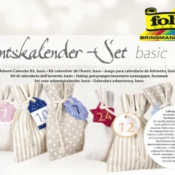 Folia Adventskalender-Set BASIC Stoffbeutel 49-teilig