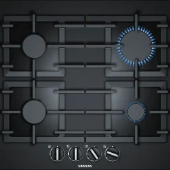 Siemens Gaskochfeld IQ500 EP6A6PB90 60cm Gas Kochfeld Autark Gehärtetes Glas - Schwarz