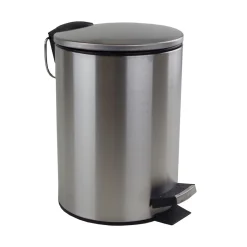Der Schwarze Mann Treteimer Kosmetikeimer 3L Edelstahl 17x24cm Mülleimer Abfalleimer