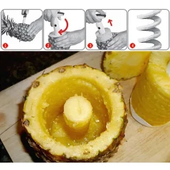Stretoey Edelstahl Ananasschneider Ananasschäler Spiralschneider Ananasteiler Zerkleinerer Spiralschäler Entkerner Ananas Obstteiler -Kaufland Geschäft d040780477b261b7132d8b7e2213e5dc