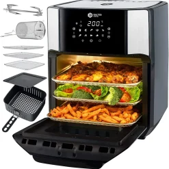 BALTER Heißluftfritteuse Heissluft Friteuse Heißluft Fritteuse Edelstahl 12 Liter, HL-1200