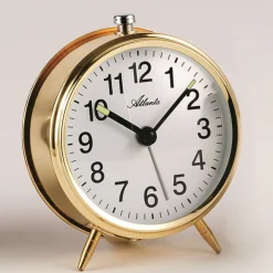Atlanta Mechanischer Wecker, Obenabsteller, Metallgehäuse, Leuchtzeiger; 1051-9