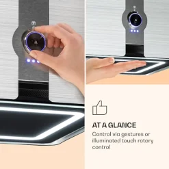 Klarstein Futurelight Smart Inselabzugshaube , Umluft 420m³/h , LED Beleuchtung , 3 Leistungsstufen ,Steuerbar Via WiFi Und Klarstein App Experience , Edelstahl -Kaufland Geschäft d9c4de6ea418e4f9f39063e8c6ec9a73