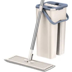 Bodenwischer Set Mit Eimer Und Profi Wischmopp Wischmop Teleskopstiel Flach Mopp Mop Clean Mikrofaser XL Wischbezug Alle Arten Von Böden Retoo