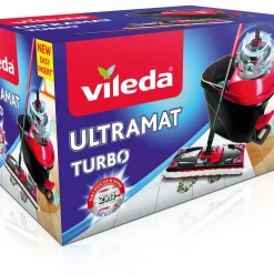 Vileda UltraMax Turbo Komplett-Set Mit Teleskopstiel Wischmop Eimer Bodenwischer