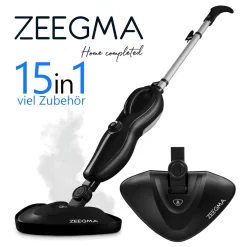 ZEEGMA Puur Dampfreiniger 1500 W Dampfbesen Dampfmop Haushaltsdampfer SET 15in1