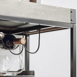 SoBuy FKW56-HG Servierwagen Mit 2 Ablagen Und Einem Abnehmbaren Tablett Küchenwagen Mit Rollen Rollwagen Metall Rollbar Beton Hell -Kaufland Geschäft dcb5064caf4cc50317d4ffba2c47d06d