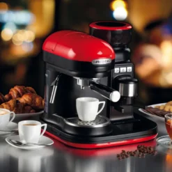 Ariete Siebträger-Espressomaschine Moderna Mit Kaffeemühle Und Aufschäumdüse, Rot/schwarz -Kaufland Geschäft ddc2f51390d5db1c65a9b4216cbe3574