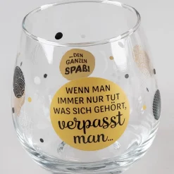 Bollweg Whiskyglas, Wasserglas Oder Auch Weinglas Mit Spruch Wenn Man Immer Nur Tut Was Sich Gehoert..""