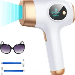 ZKMAGIC IPL Geräte Haarentfernung Laser Mit 999.900 Lichtimpulse, Dauerhafte Schmerzfreie Haarentfernungsgerät 9 Energiestufen Und 3 Funktionen-HR/SC/RA Für Männer, Frauen, Gesicht, Achseln, Beine, Körper