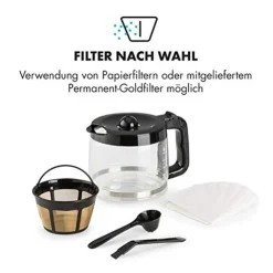 Klarstein Aromatica X Kaffeemaschine Mahlwerk Glaskanne Aroma+ Edelstahl -Kaufland Geschäft e3704084f6740552486ef740837e6742