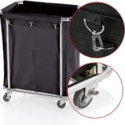 Faimex Wäschesammler Wäschewagen Wäsche Sortierer Wäschekorb Auf Rollen Wäsche Korb Wagen Mit Wäschesack Rollwagen Aus Edelstahl Für Schmutzwäsche Sortierer Stabil Viereckig Trolley Dark XL -Kaufland Geschäft e4b8586551282920fec9aceb98abb0bf