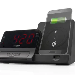 Caliber Europe Caliber Radiowecker Mit Drahtlosem Ladegerät - Wecker Mit Bluetooth Und UKW-Radio - Digitaler Wecker (HCG012QI-BT)