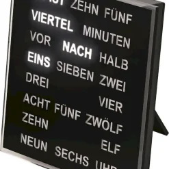 AMS 1232 Wanduhr Tischuhr WORTUHR Mit Netzanschluss