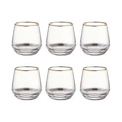 BUTLERS TOUCH OF GOLD 6x Gläser Mit Goldrand 345ml