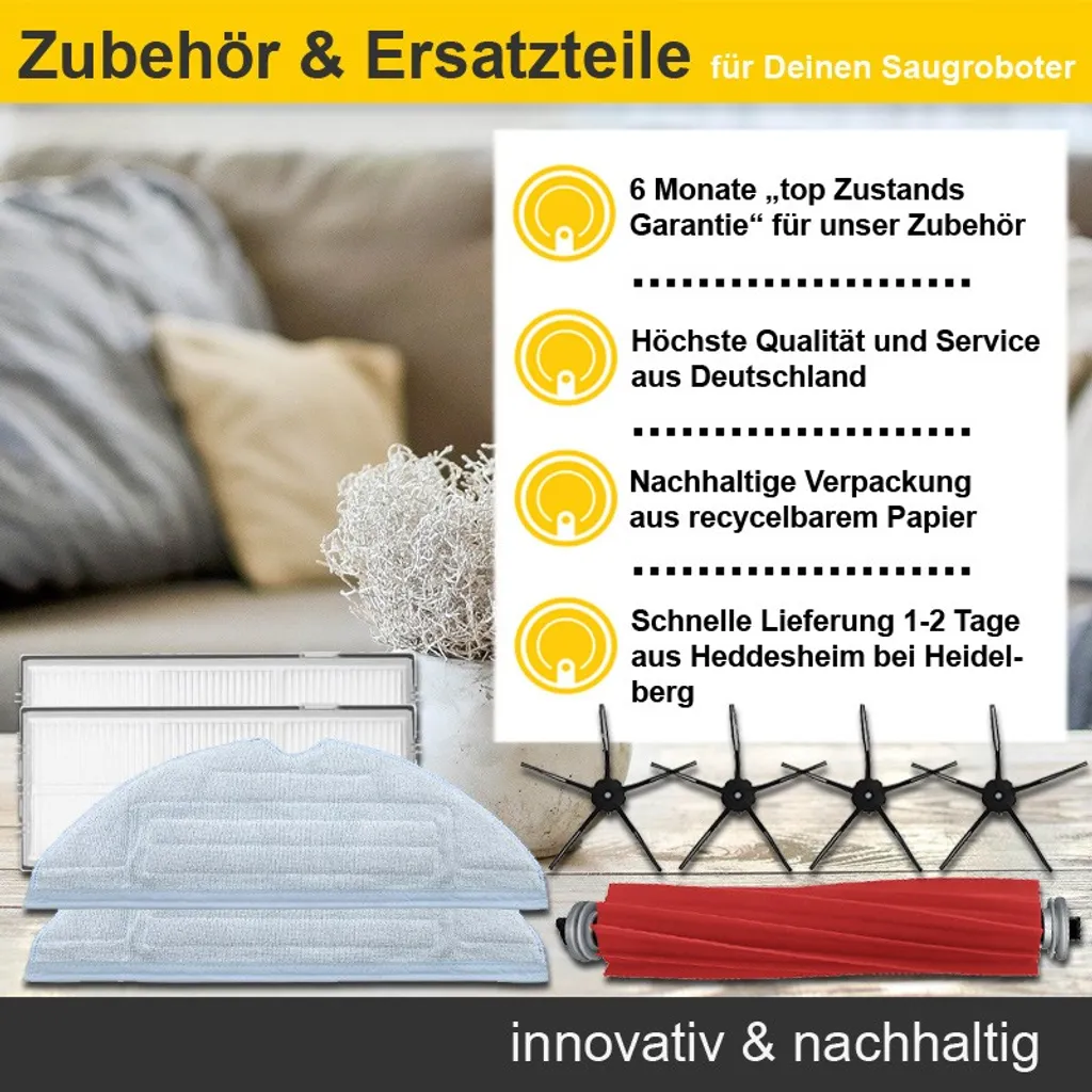 Zubehör Set, Ersatzteile für Horniture Q6 (2x Seitenbürste, 1x Hauptbürste, 2x Filter, 2x Pad) Zubehör Set, Ersatzteile Für Horniture Q6 (2x Seitenbürste, 1x Hauptbürste, 2x Filter, 2x Pad) -Kaufland Geschäft eeb9a0234a74661e051b801f454ce6a4