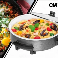 Clatronic PP 3570 C Elektropfanne XXL Partypfanne Elektrisch Mit Keramikbeschichtung Und Glas-Deckel,Ø 42 Cm Elektrische Multifunktionspfanne, Schwarz -Kaufland Geschäft f117c8a7a73e5e490b48c582269bbda9