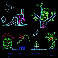 Zkaka Glühen EL Draht Kabel LED Neon Weihnachten Tanzparty DIY Kostüme Kleidung Leuchtende Auto Licht Dekoration Kleidung Ball Rave 5m (Leuchtendes Grün) -Kaufland Geschäft f437a6fca8ea225bd6baa30bfdb4f655