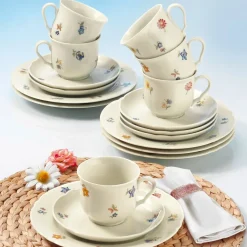 Seltmann Weiden Seltmann Kaffeeservice 18 Tlg Marie-Luise Elfenbein 44714 Porzellan