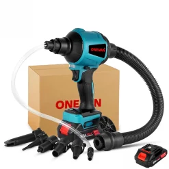 Yofidra ONEVAN 1000W Kabelloser Staubgebläse Elektrisch Staubtuch Handstaubsauger Luftpumpe Mit 1 Akku Und 5 Düsen