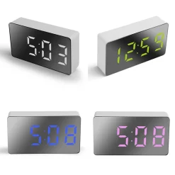 Jefety LED Spiegel Digitaler Wecker Mit 3 Modi (Uhrzeit, Datum, Temperatur) Nachtwecker Autouhr-Blaue Zahlen -Kaufland Geschäft fe851fa125cd93bbffd052bd4218f8b9